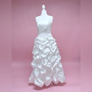Elegant David’s Bridal White Strapless Gown